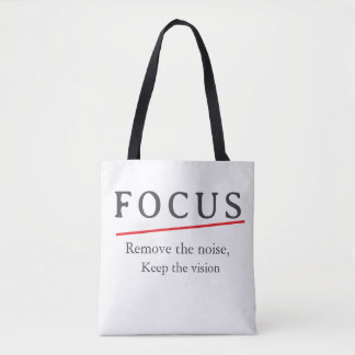 Bolso De Tela FOCUS Minimalist Motivational T-Shirt — Clean Mode