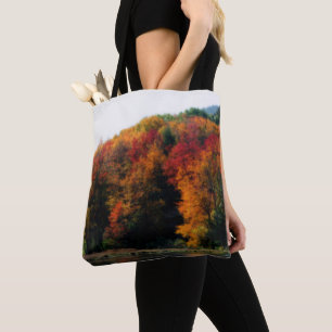 Bolso De Tela Foliage de otoño por estanque
