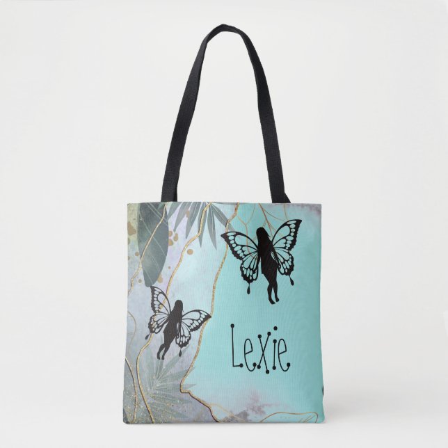 Bolso De Tela Foliage Fantasy Fairies (Anverso)
