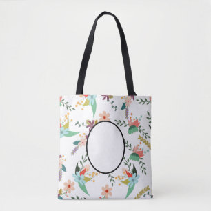 Bolso De Tela Folklore Florals Añadir nombre, monograma, texto