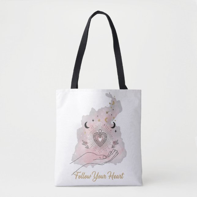 Bolso De Tela Follow Your Heart Personalised Tote Bag - Celestia (Anverso)