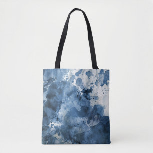 Bolso De Tela Fondo azul abstracto de la acuarela