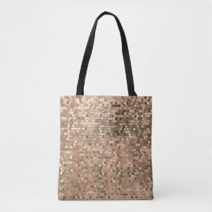 Bolso De Tela Fondo bibliográfico de mosaico abstracto brillante
