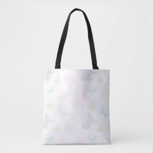Bolso De Tela Fondo con las mariposas en acuarela