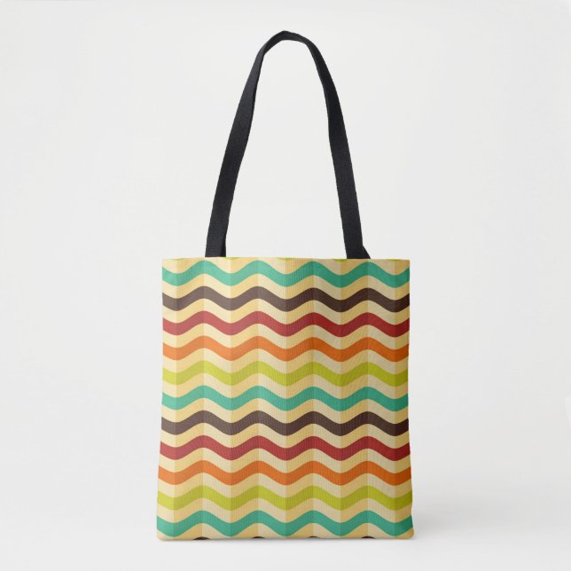 Bolso De Tela Fondo con las rayas en 4 retros (Anverso)