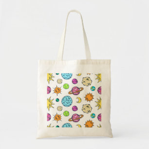 Bolso De Tela Fondo cósmico de Doodles espaciales