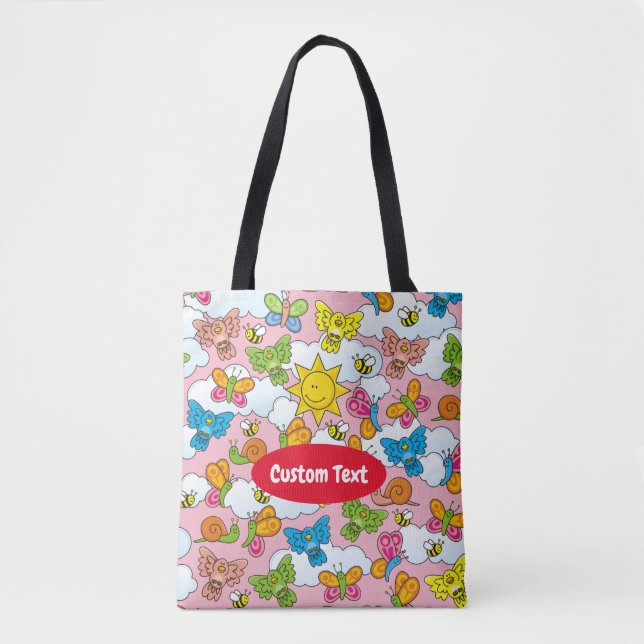 Bolso De Tela Fondo de animales para bebés (Anverso)