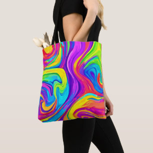 Bolso De Tela Fondo de color vibrante: Personalizado Splash Art