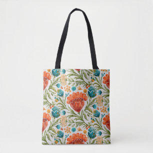 Bolso De Tela Fondo de flor acuarela. Pintado de mano