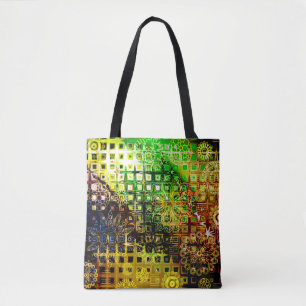 Bolso De Tela fondo de fondo de ornamento floral de arte, grung