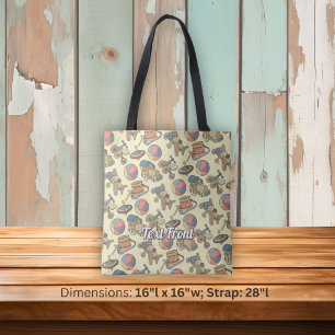 Bolso De Tela Fondo de iconos de juguetes
