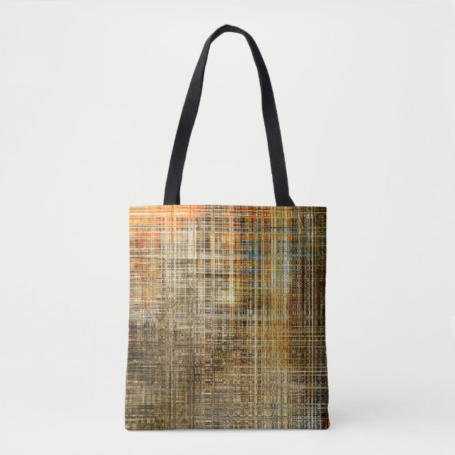 Bolso De Tela Fondo de intersección geométrica abstracta (Anverso)