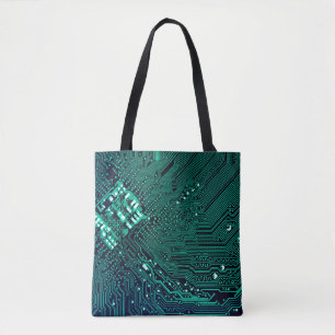 Bolso De Tela Fondo de la placa de circuitos electrónicos, abstr