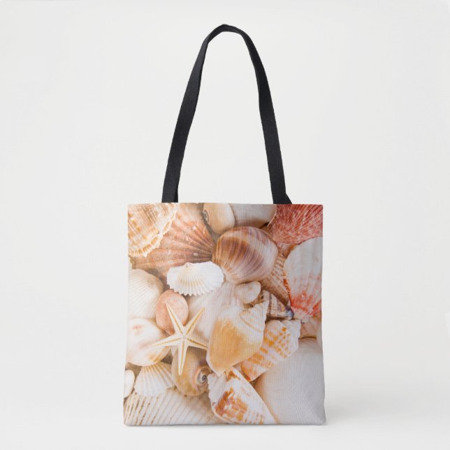 Bolso De Tela Fondo de las casetas: tema marino. (Anverso)