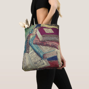 Bolso De Tela Fondo de libros de época