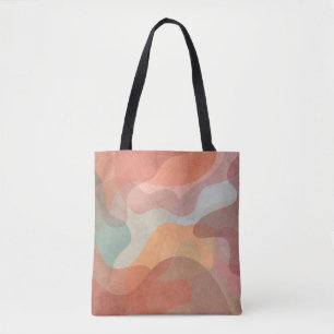 Bolso De Tela Fondo de manchas pastel superpuestas abstractas