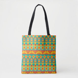 Bolso De Tela Fondo de Maravilla del Jardín de Vintage Étnico
