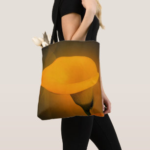 Bolso De Tela Fondo De Masa Amarilla Calla Lily