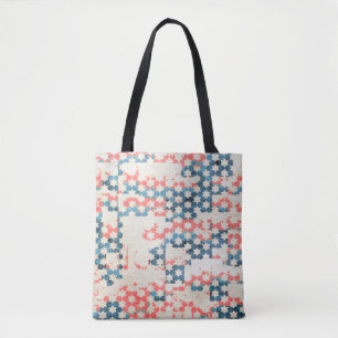 Bolso De Tela fondo de mosaico abstracto retro vintage en gru