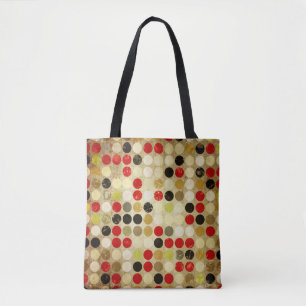 Bolso De Tela fondo de papel grueso con círculos de color