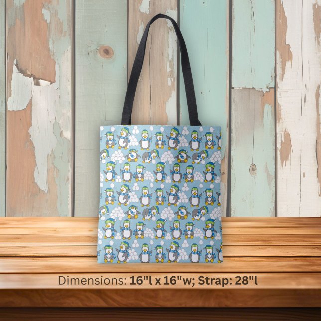 Bolso De Tela Fondo de pequeños pingüinos (Subido por el creador)