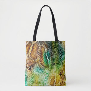 Bolso De Tela Fondo de piel de serpiente