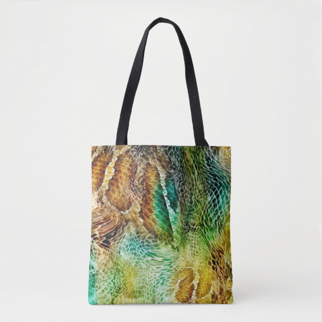 Bolso De Tela Fondo de piel de serpiente (Anverso)