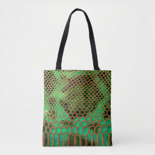 Bolso De Tela Fondo de piel de serpiente