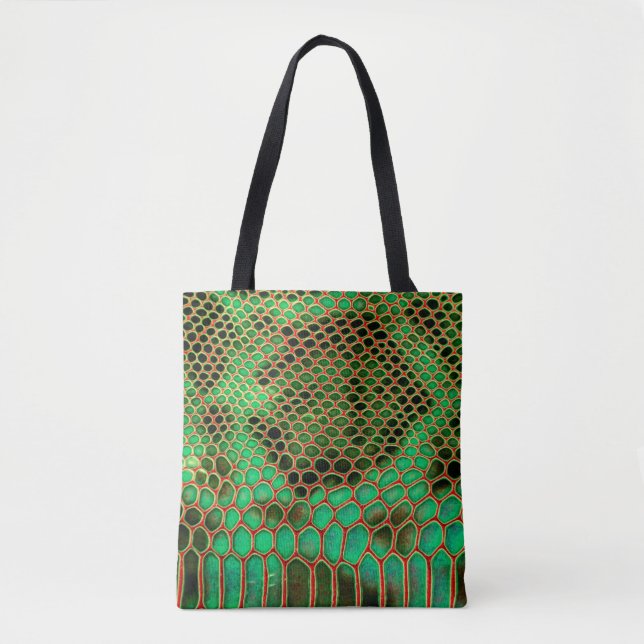 Bolso De Tela Fondo de piel de serpiente (Anverso)