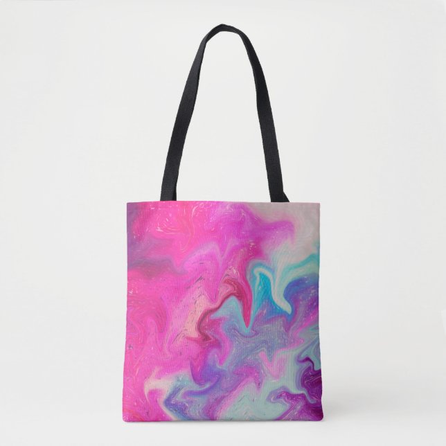 Bolso De Tela Fondo de pintura mixta (Anverso)