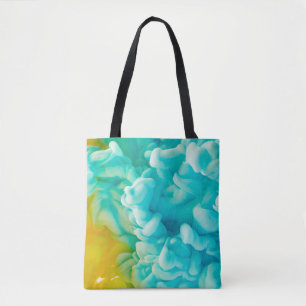 Bolso De Tela Fondo de salpicadura de pintura abstracta amarillo