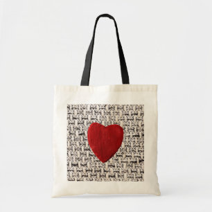 Bolso De Tela Fondo de sustancia con corazón