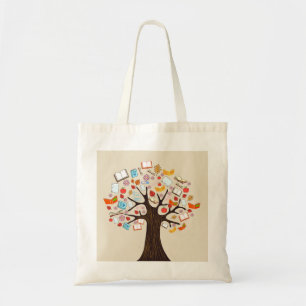 Bolso De Tela Fondo del árbol de aprendizaje