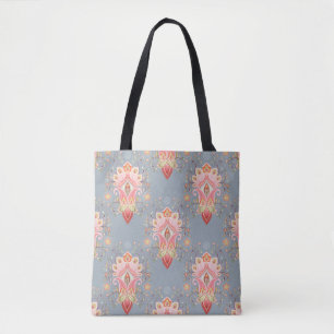 Bolso De Tela Fondo del Feather Peacock Oriental