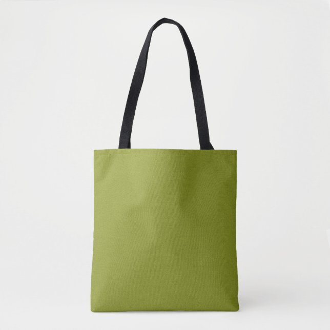 Bolso De Tela Fondo del grano de la verde lima del personalizar (Anverso)