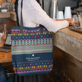 Bolso De Tela Fondo del Ornamento del Folklore Geométrico Ikat |