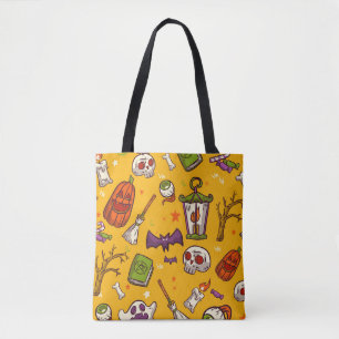 Bolso De Tela Fondo del tema de Halloween del patrón de diseño p