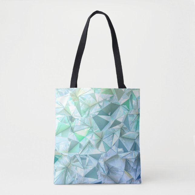 Bolso De Tela Fondo del triángulo de cristal. (Anverso)