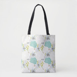 Bolso De Tela Fondo floral