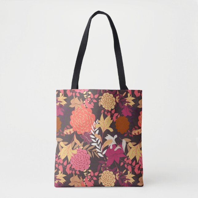Bolso De Tela Fondo floral 2 (Anverso)