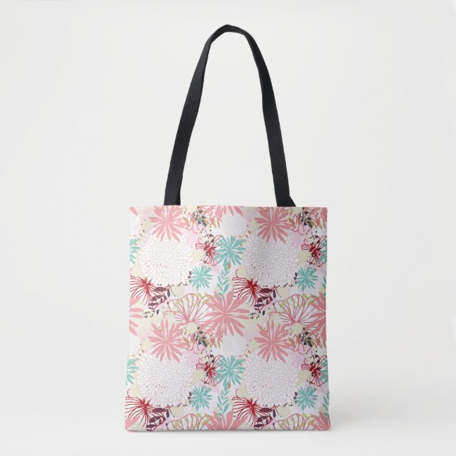 Bolso De Tela Fondo floral 4 (Anverso)