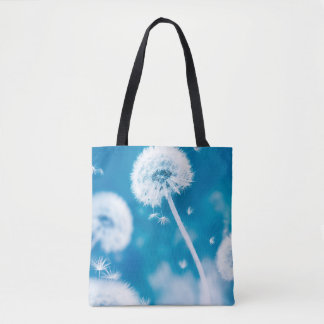 Bolso De Tela Fondo floral natural de verano. León blanco