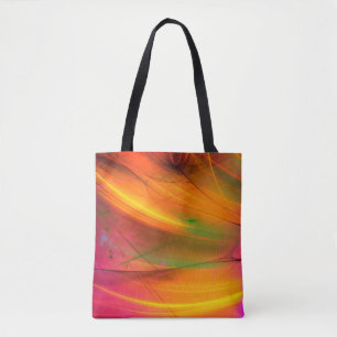 Bolso De Tela fondo fractal abstracto amarillo 3d renderizado3d,