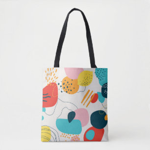 Bolso De Tela Fondo garabato moderno. Doodl geométrico de moda