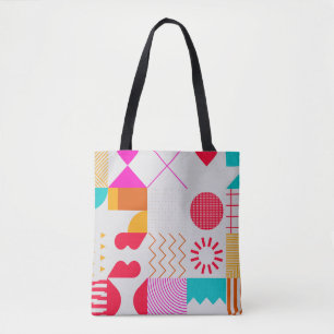 Bolso De Tela Fondo geométrico moderno de los años 80-90