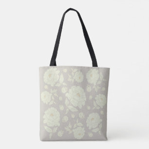Bolso De Tela Fondo gris de los pueblos blancos