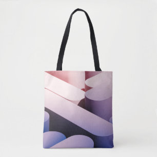 Bolso De Tela Fondo mínimo de simulación abstracta. Azul y rosa 