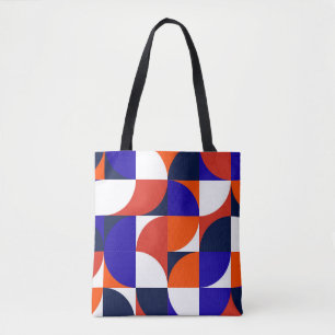 Bolso De Tela Fondo mural geométrico. Moderno y vibrante com