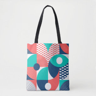 Bolso De Tela Fondo mural geométrico. Viñeta de estilo moderno