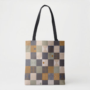 Bolso De Tela Fondo mural geométrico. Viñeta de estilo moderno